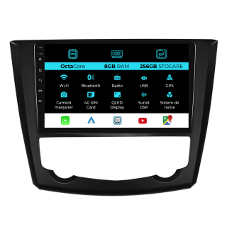 Navigatie Android Dedicata Renault Kadjar (2015-2019), 9Inch, 8Gb Ram, 256Gb Stocare, Carplay
