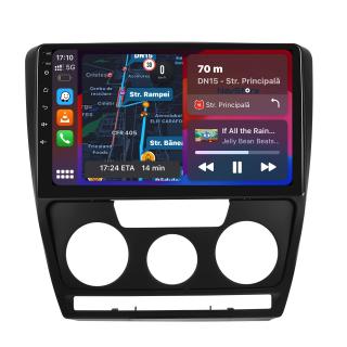 Navigatie Android Dedicata Skoda Octavia 2 (2004 - 2013), 10Inch, 1Gb Ram, 16Gb Stocare, Bluetooth, WiFi, Carplay