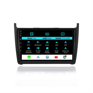 Navigatie Android Dedicata Volkswagen Polo (2009-2018), 9Inch, 4Gb Ram, 64Gb Stocare, Carplay