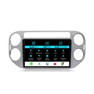 Navigatie Android Dedicata Volkswagen Tiguan (2006-2016), 9Inch, 2Gb Ram, 64Gb Stocare, Carplay