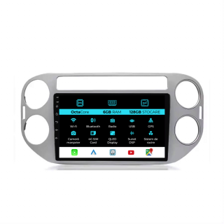 Navigatie Android Dedicata Volkswagen Tiguan (2006-2016), 9Inch, 6Gb Ram, 128Gb Stocare, Carplay