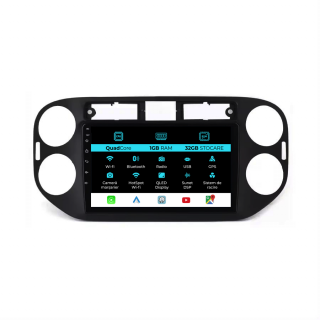 Navigatie Android Dedicata Volkswagen Tiguan (2011-2016), 9Inch, 1Gb Ram, 32Gb Stocare, Carplay
