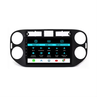 Navigatie Android Dedicata Volkswagen Tiguan (2011-2016), 9Inch, 6Gb Ram, 128Gb Stocare, Carplay