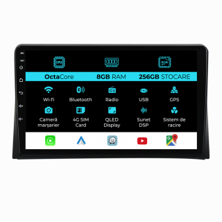 Navigatie Android Dedicata Volkswagen Transporter Multivan (2013-2015), 9Inch, 8Gb Ram, 256Gb Stocare, Carplay