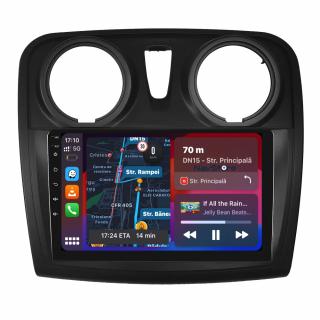 Navigatie Dedicata Android Dacia Logan Sandero (2012-2020), 9Inch, 2Gb Ram, 64Gb Stocare, Carplay