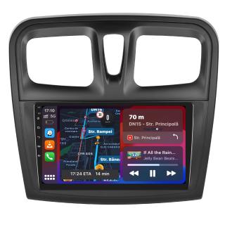 Navigatie Dedicata Android Dacia Logan Sandero (2012-2020), 9Inch, 8Gb Ram, 256Gb Stocare, Bluetooth, Carplay