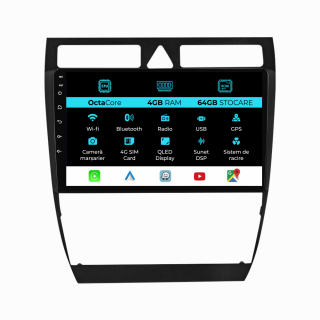 Navigatie Dedicata Audi A6 C5 (2000-2004), Android, 9Inch, 4Gb Ram, 64Gb Stocare, Carplay