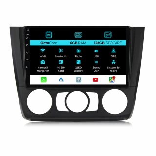Navigatie Dedicata Bmw Seria 1 E82 E88 E81 E87 (2004-2011), 9Inch, 6Gb Ram, 128Gb Stocare, CarPlay