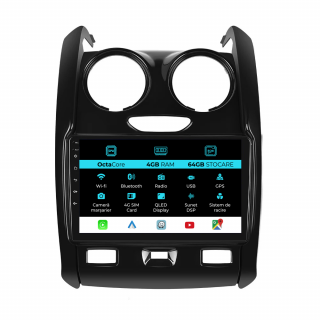Navigatie Dedicata Dacia Duster (2010-2020), 9Inch, 4Gb Ram, 64Gb Stocare, Carplay