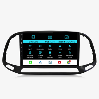 Navigatie Dedicata Fiat Doblo (2015-2019), 9Inch, 8Gb Ram, 256Gb Stocare, Carplay