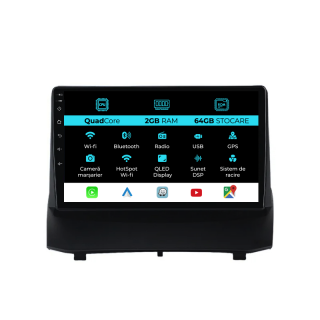 Navigatie Dedicata Ford Fiesta (2009-2017), 9Inch, 2Gb Ram, 64Gb Stocare, Carplay