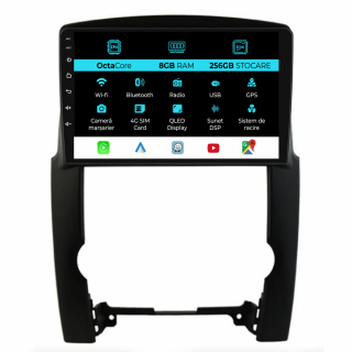 Navigatie Dedicata Kia Sorento (2009 - 2012), 9Inch, 8Gb Ram, 256Gb Stocare, Carplay