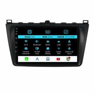 Navigatie Dedicata Mazda 6 (2008-2013), 9Inch, 8Gb Ram, 256Gb Stocare, Carplay