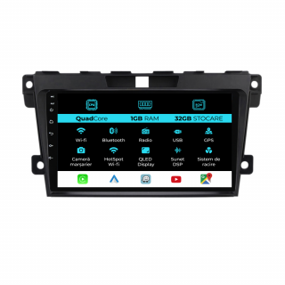 Navigatie Dedicata Mazda CX-7 (2008-2015), 9Inch, 1Gb Ram, 32Gb Stocare, CarPlay