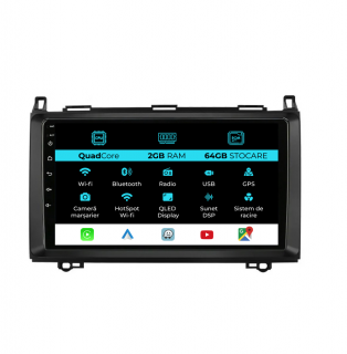 Navigatie Dedicata Mercedes Vito Sprinter Viano B200 A B Class (2005-2012) , 9Inch, 2Gb Ram, 64Gb Stocare, Carplay