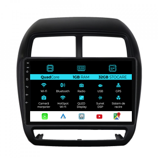 Navigatie Dedicata Mitsubishi ASX (2016 - 2019), 9Inch, 1Gb Ram, 32Gb Stocare, Carplay
