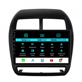 Navigatie Dedicata Mitsubishi ASX (2016 - 2019), 9Inch, 6Gb Ram, 128Gb Stocare, Carplay