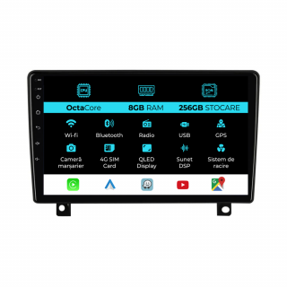 Navigatie Dedicata Opel Astra H (2004 - 2009), 9Inch, 8Gb Ram, 256Gb Stocare, Carplay