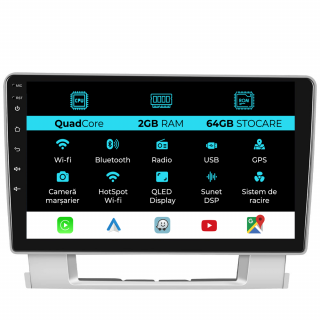 Navigatie Dedicata Opel Astra J (2010 - 2015), 9Inch, 2Gb Ram, 64Gb Stocare, Carplay