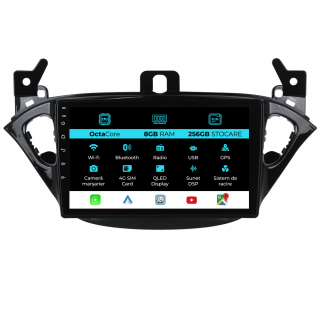 Navigatie Dedicata Opel Corsa E Adam (2012 - 2019), 9Inch, 8Gb Ram, 256Gb Stocare, Carplay