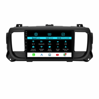 Navigatie Dedicata Peugeot Expert   Citroen Jumpy 3 (2016-2021), 9Inch, 1Gb Ram, 32Gb Stocare, Carplay
