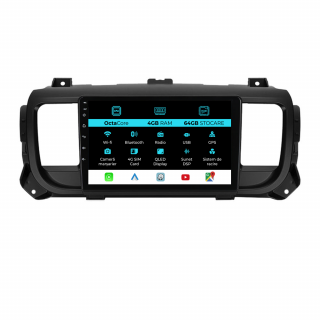 Navigatie Dedicata Peugeot Expert   Citroen Jumpy 3 (2016-2021), 9Inch, 4Gb Ram, 64Gb Stocare, Carplay