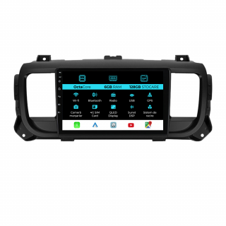 Navigatie Dedicata Peugeot Expert   Citroen Jumpy 3 (2016-2021), 9Inch, 6Gb Ram, 128Gb Stocare, Carplay