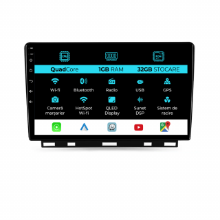 Navigatie Dedicata Renault Clio 5 (2019 - 2024), 9Inch, 1Gb Ram, 32Gb Stocare, Carplay