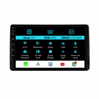 Navigatie Dedicata Renault Express (2021 - 2025), 9Inch, 8Gb Ram, 256Gb Stocare, Carplay