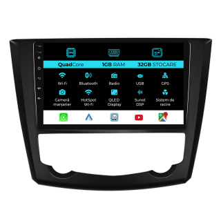 Navigatie Dedicata Renault Kadjar (2015-2019), 9Inch, 1Gb Ram, 32Gb Stocare, Carplay