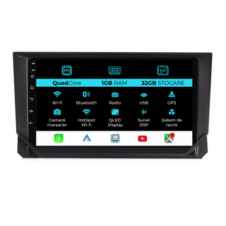 Navigatie Dedicata Seat Ibiza (2017 - 2025), 9Inch, 1Gb Ram, 32Gb Stocare, Carplay