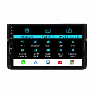 Navigatie Dedicata Skoda Kodiaq (2016-2024), 10Inch, 4Gb Ram, 64Gb Stocare, Carplay
