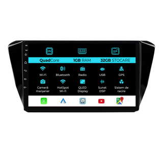 Navigatie Dedicata Skoda Superb 3 (2015-2019), 10Inch, 1Gb Ram, 32Gb Stocare, Carplay