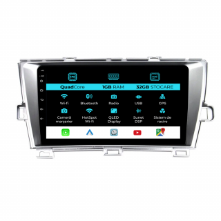 Navigatie Dedicata Toyota Prius W3 (2009 - 2015), 9Inch, 1Gb Ram, 32Gb Stocare, Carplay