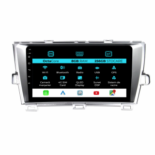 Navigatie Dedicata Toyota Prius W3 (2009 - 2015), 9Inch, 8Gb Ram, 256Gb Stocare, Carplay
