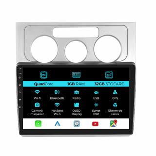 Navigatie Dedicata Volkswagen Touran (2003-2010), 10Inch, 1Gb Ram, 32Gb Stocare, Carplay