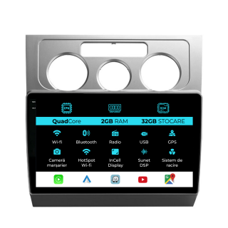 Navigatie Dedicata Volkswagen Touran (2003-2010), 10Inch, 2Gb Ram, 32Gb Stocare, Carplay