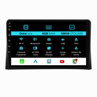Navigatie Dedicata Volkswagen Transporter Multivan (2013-2015), Android, 9Inch, 6Gb Ram, 128Gb Stocare, Carplay