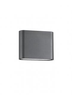 740401 Aplica Nova Luce SOHO LED 2X3W 480lm 3000K IP54 Aluminium Glass Diffuser Dark Gray Beam 2x60 degrees