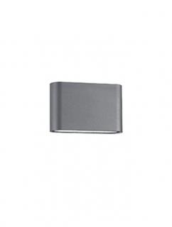 740404 Aplica Nova Luce SOHO LED 2x5W 800lm 3000K IP54 Aluminium Glass Diffuser Dark Gray Beam 2x60 degrees