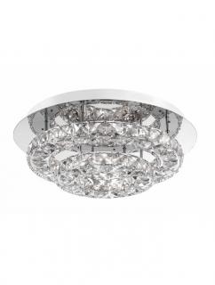 83399203 Plafoniera Nova Luce QUENTIN LED 28W 1560lm 3000K Aluminium  Crystal K9 Chrome  White Nedimabil IP20