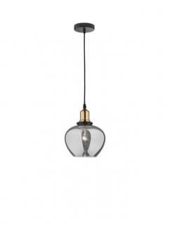 8436403 Pendul Nova Luce CEDRO E27 1x12W   Metal  Glass Smoke Glass BronzeBlack  IP20