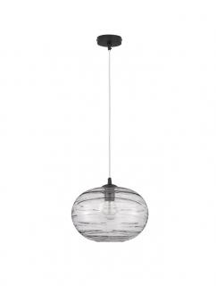 9009257 Pendul Nova Luce EVLEEN E27 1x12W   Metal  Glass Matt Black  IP20