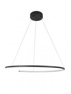 9010023 Lustra Nova Luce BREDA LED 29W 1480lm 3000K Aluminium  Acrylic Sandy Black Nedimabil IP20