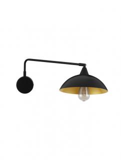 9035979 Aplica Nova Luce MIRBA E27 1x12W   Metal Sandy Black  IP20