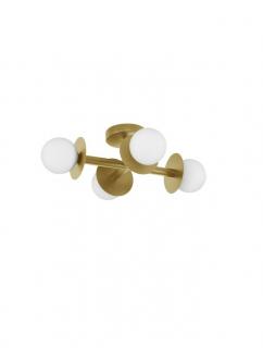 9043318 Plafoniera Nova Luce PIELO G9 4x5W   Metal  Opal Glass Brass Gold  IP20