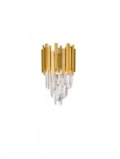 9050100 Aplica Nova Luce GRANE E14 2x5W   Metal  Crystal Gold  IP20