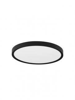 9060189 Plafoniera Nova Luce DIXIE LED 24W 2400lm 3000K-4000K-6500K CCT ABS  Acrylic Black Nedimabil IP20