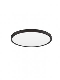9060191 Plafoniera Nova Luce DIXIE LED 36W 3200lm 3000K-4000K-6500K CCT ABS  Acrylic Black Nedimabil IP20