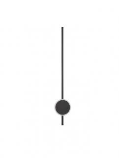 9061428 Aplica Nova Luce CLOCK LED 22W 1560lm 3000K Aluminium  Acrylic Sandy Black Nedimabil IP20